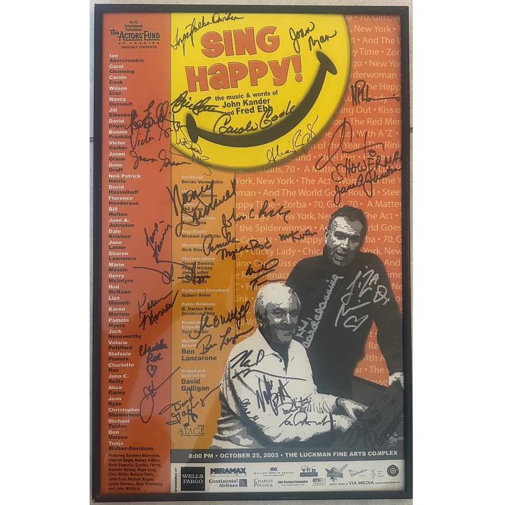 Sing Happy! Kander and Ebb Concert Luckman Fine Arts Complex Broadway Poster